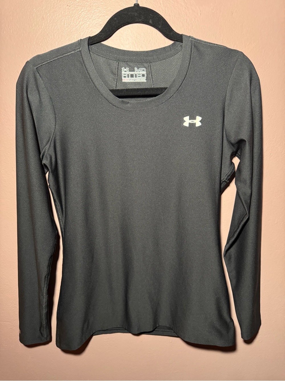 Under Armour HeatGear Women's Black Long Sleeve Crew Neck Pullover Top M